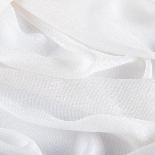 Шифон шелковый 068-20297 молочный однотонный