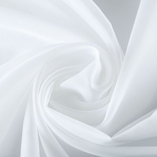 Тюль капрон с утяжелителем 03-01-18044 белый однотонный