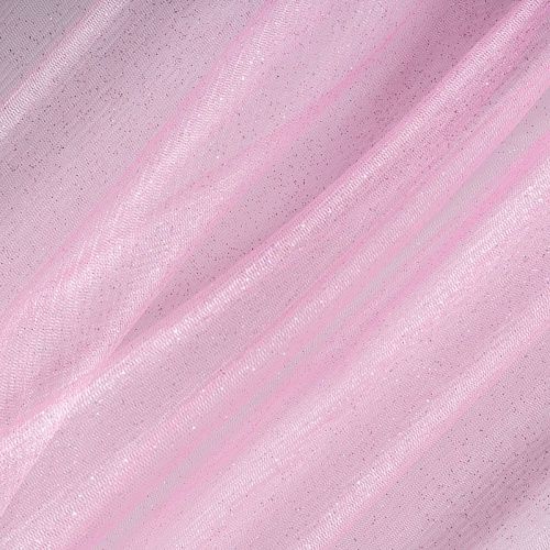 Фатин с напылением К33-950 розовый однотонный