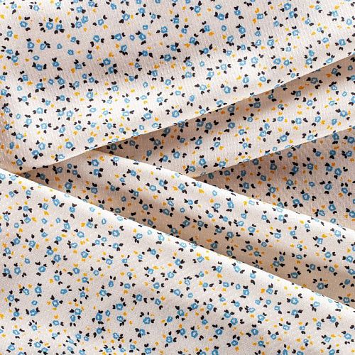 Вискоза 009-1013 сливочный принтованный