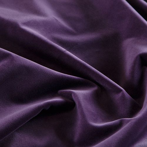 Бархат хлопковый 002-17136 пыльно-баклажановый однотонный