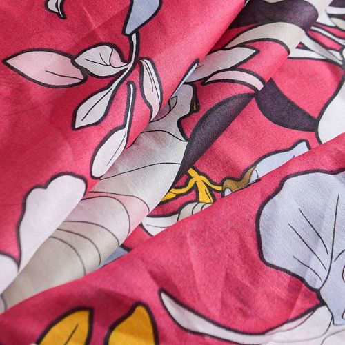 Батист 003-12208 розовый принтованный