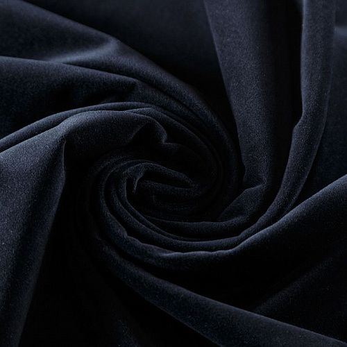 Ткань портьерная бархат h-300 см 09-02-04526 черный однотонный