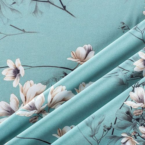 Вискоза "Лоренцо" 036-01535 мятно-зеленый принтованный