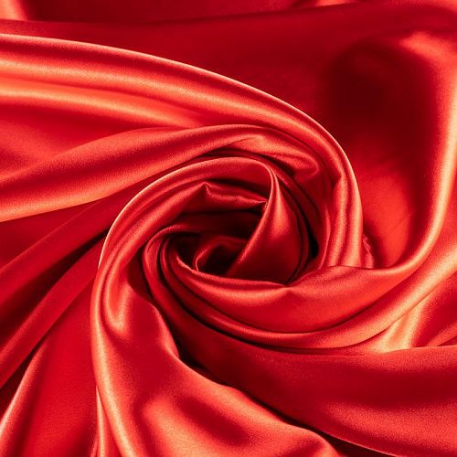 Креп-сатин К33-799 красный однотонный