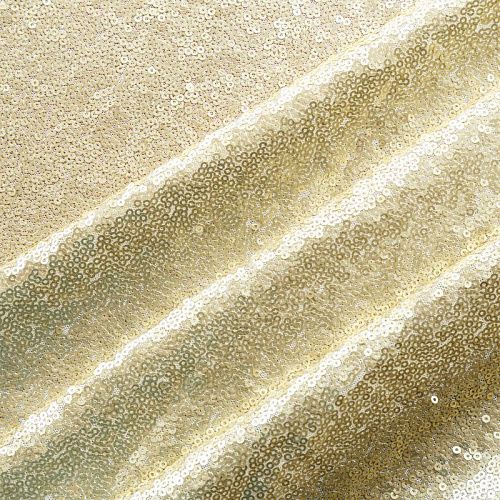 Пайетки на сетке 055-02843 светлое золото однотонный