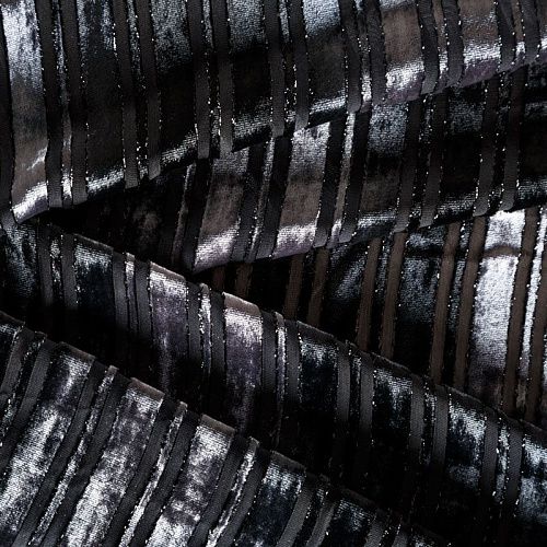 Панбархат 002-04374 серебристо-черный