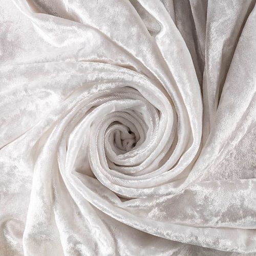 Бархат крэш К33-661 белый однотонный