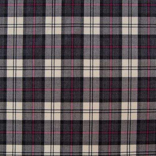 Ткань костюмная 025-12521 молочно-серый клетка