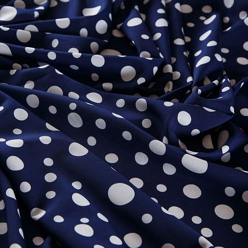 Вискоза "Лоренцо" стрейч 036-17632 сапфировый принтованный