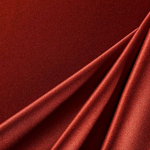 Кади креп-атлас 001-06639 терракотовый однотонный