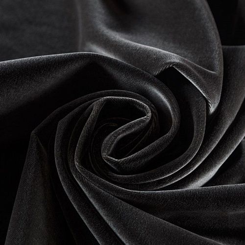 Бархат 002-06316 темно-серый хаки однотонный