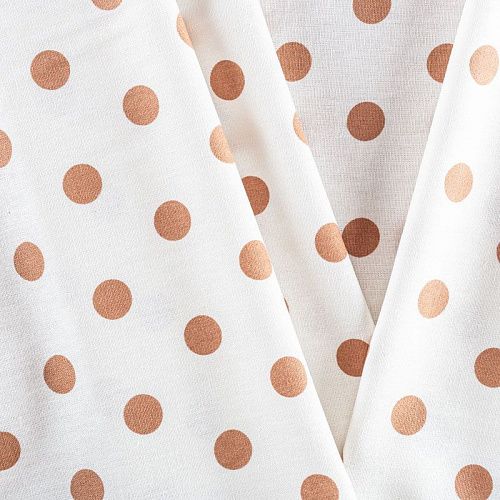 Лен натуральный 035-01389 молочный принтованный