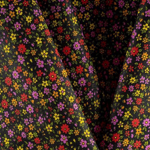 Бязь 007-00699 черный принтованный