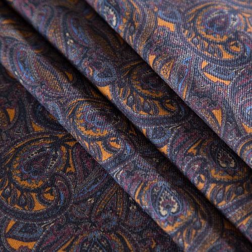 Шерсть плательная Etro 066-19191 пыльно-фиолетовый принтованный