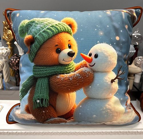 Наволочка принт декоративная на молнии 48х48 см 521924 