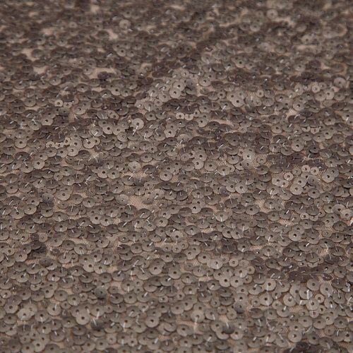 Пайетки на сетке 055-16505 серо-бежевый