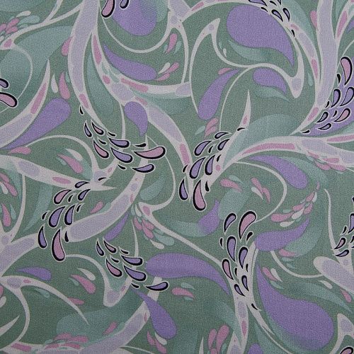 Штапель 069-17430 шалфейный принтованный