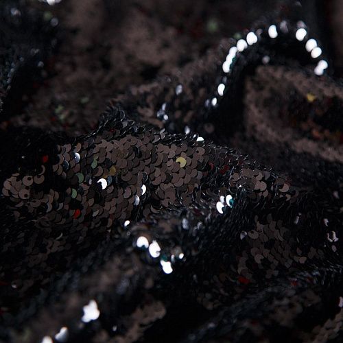 Пайетки на сетке дублированные Dolce & Gabbana 055-16519 черный глянец