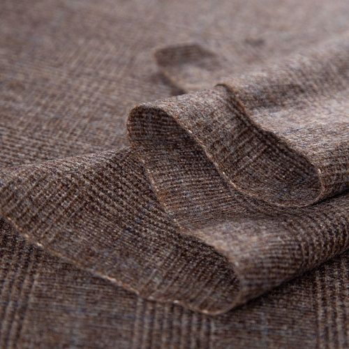 Шерсть костюмная 025-19972 коричневый клетка