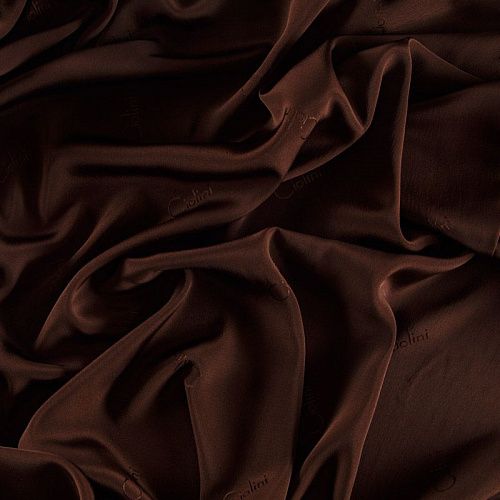 Ткань подкладочная К18-617 шоколадный жаккардовый