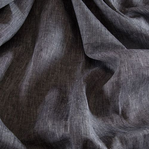 Лен натуральный 035-14712 серый меланж