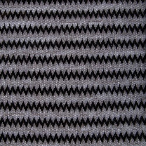 Сетка трикотажная 050-09331 зигзаг черный