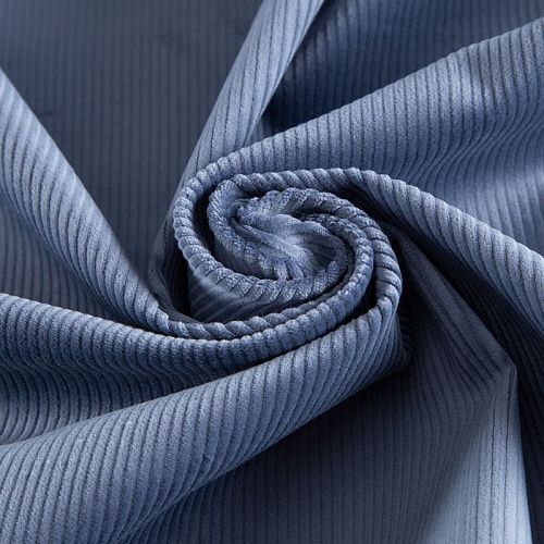 Вельвет стрейч 008-20780 серо-голубой однотонный