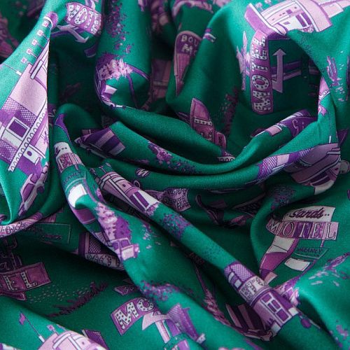 Хлопок 063-12146 бриллиантовый зеленый принтованный