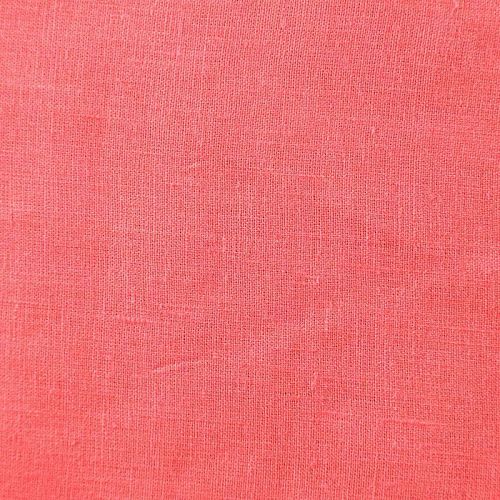 Лен натуральный 035-08477 коралловый однотонный