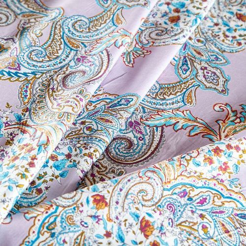 Хлопок 063-02027 светло-лавандовый принтованный