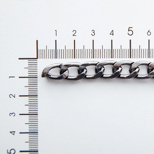 Цепь декоративная 10 мм металл 425378 темный никель 
