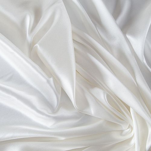 Шелк натуральный стрейч 065-20174 теплый белый