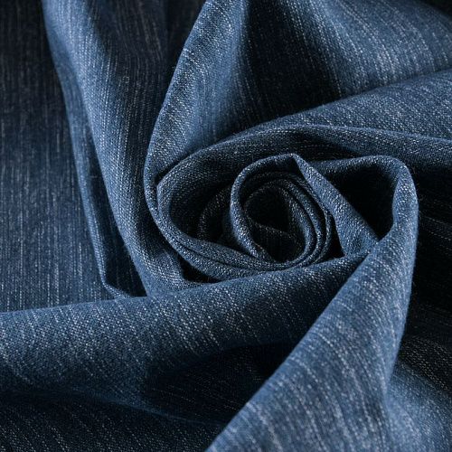 Лен натуральный 035-11703 синий деним