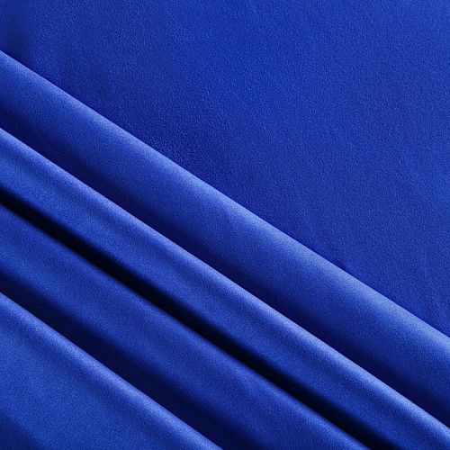 Замша искусственная 018-05643 синий электрик однотонный