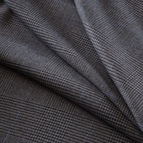 Ткань костюмная стрейч 025-16718 серый клетка