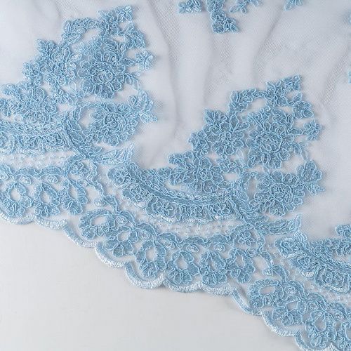 Гипюр К21-1081 небесно-голубой