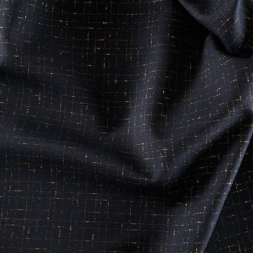 Ткань костюмная дублированная Yves Saint Laurent 025-16338 черный с люрексом