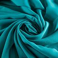 Креп-шифон натуральный 027-06274 бирюзово-зеленый однотонный