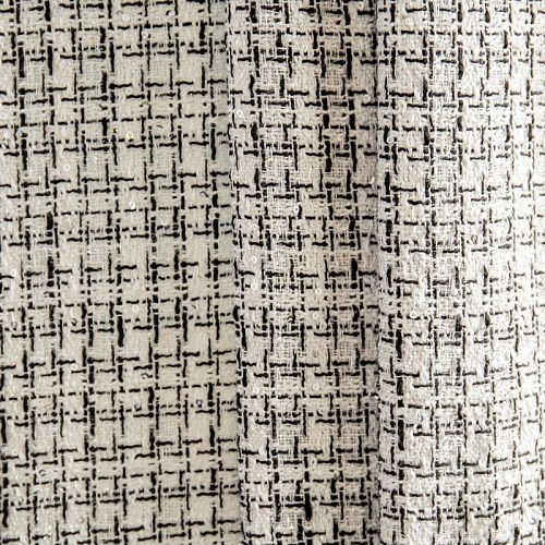 Твид шанель 1120-341-025-0002 молочно-черный с пайетками