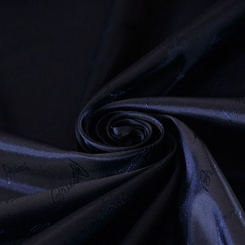 Ткань подкладочная 045-16710 иссиня-черный жаккардовый