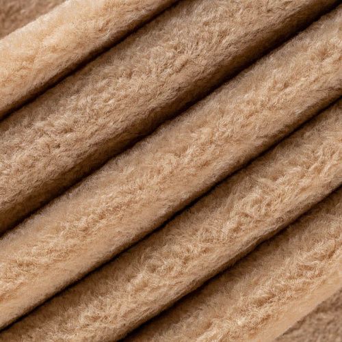 Мех искусственный К30-284 бежевый однотонный