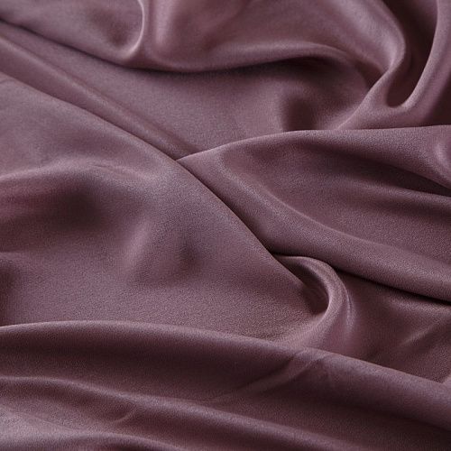 Крепдешин натуральный 028-09446 пыльно-лиловый однотонный