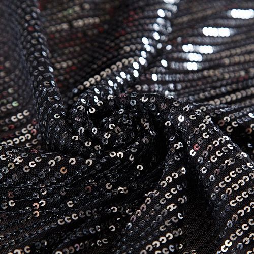 Пайетки на сетке 055-17903 серебристый