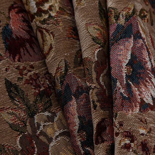 Гобелен 22-02-14480 коричневый принтованный