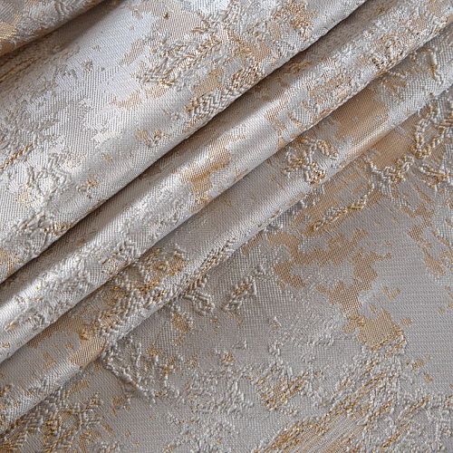 Жаккард 017-13598 бежево-серебристый