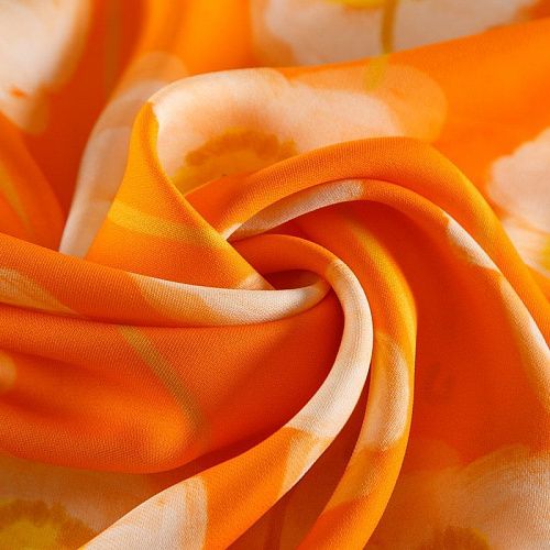 Вискоза Hugo Boss 009-16348 апельсиновый принтованный