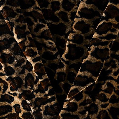 Бархат К26-513 коричневый принтованный