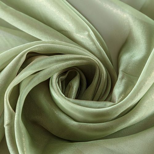 Шифон с напылением 068-09763 светло-салатовый однотонный