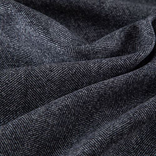 Шерсть костюмно-пальтовая 066-20155 серый елочка